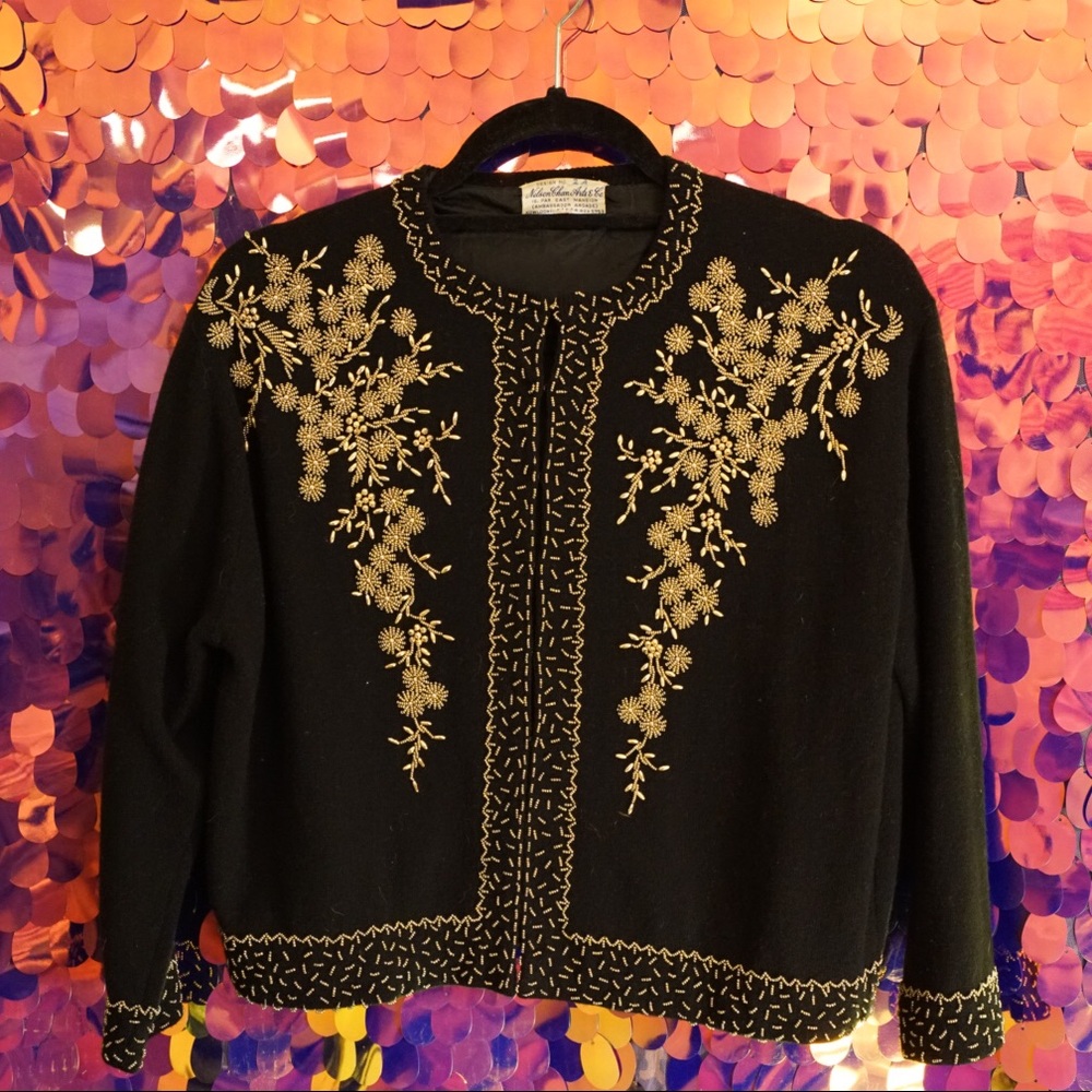 1950s Nelson Chan Arts & Co Beaded Cardigan